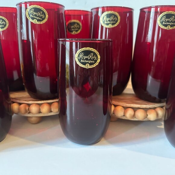 Anchor Hocking - Royal Ruby - Tumblers - Set of 8 - NWT - 5” Tall - 12 oz. - NWT - Picture 2 of 5